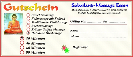 30 Min. Hot Stone l-Massage Gutschein