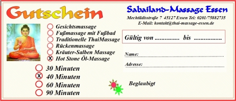 40 Min. Hot Stone l-Massage Gutschein